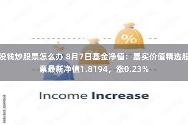 没钱炒股票怎么办 8月7日基金净值：嘉实价值精选股票最新净值1.8194，涨0.23%