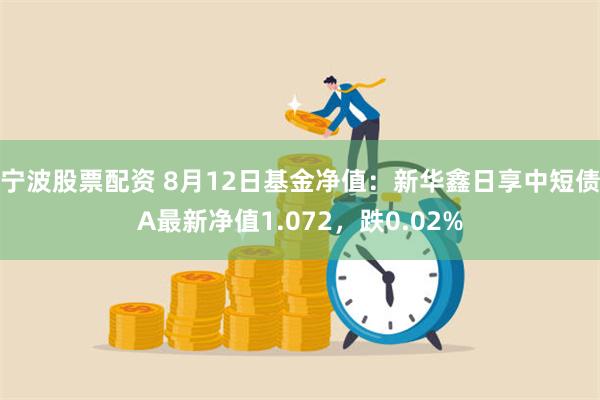 宁波股票配资 8月12日基金净值：新华鑫日享中短债A最新净值1.072，跌0.02%